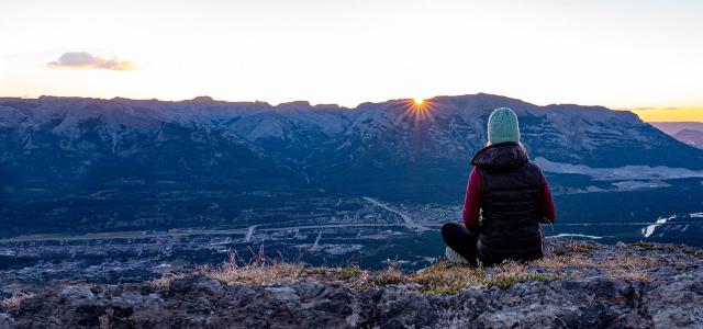 Person Viewing Mountains